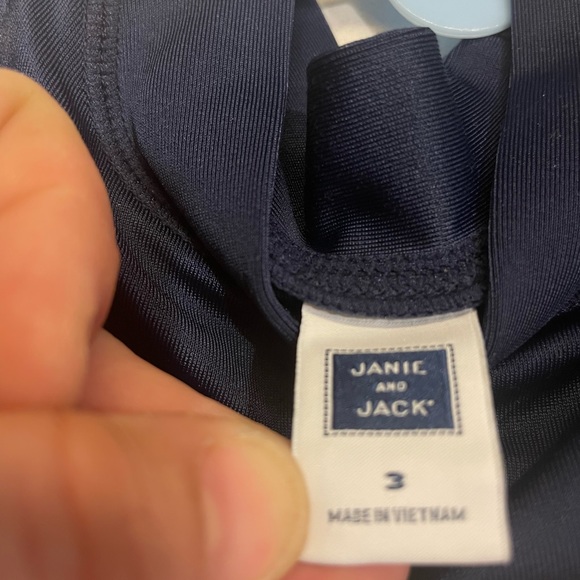 Jainie and Jack Navy Rash Guard Swim Shirt, Size 3 - Picture 4 of 4